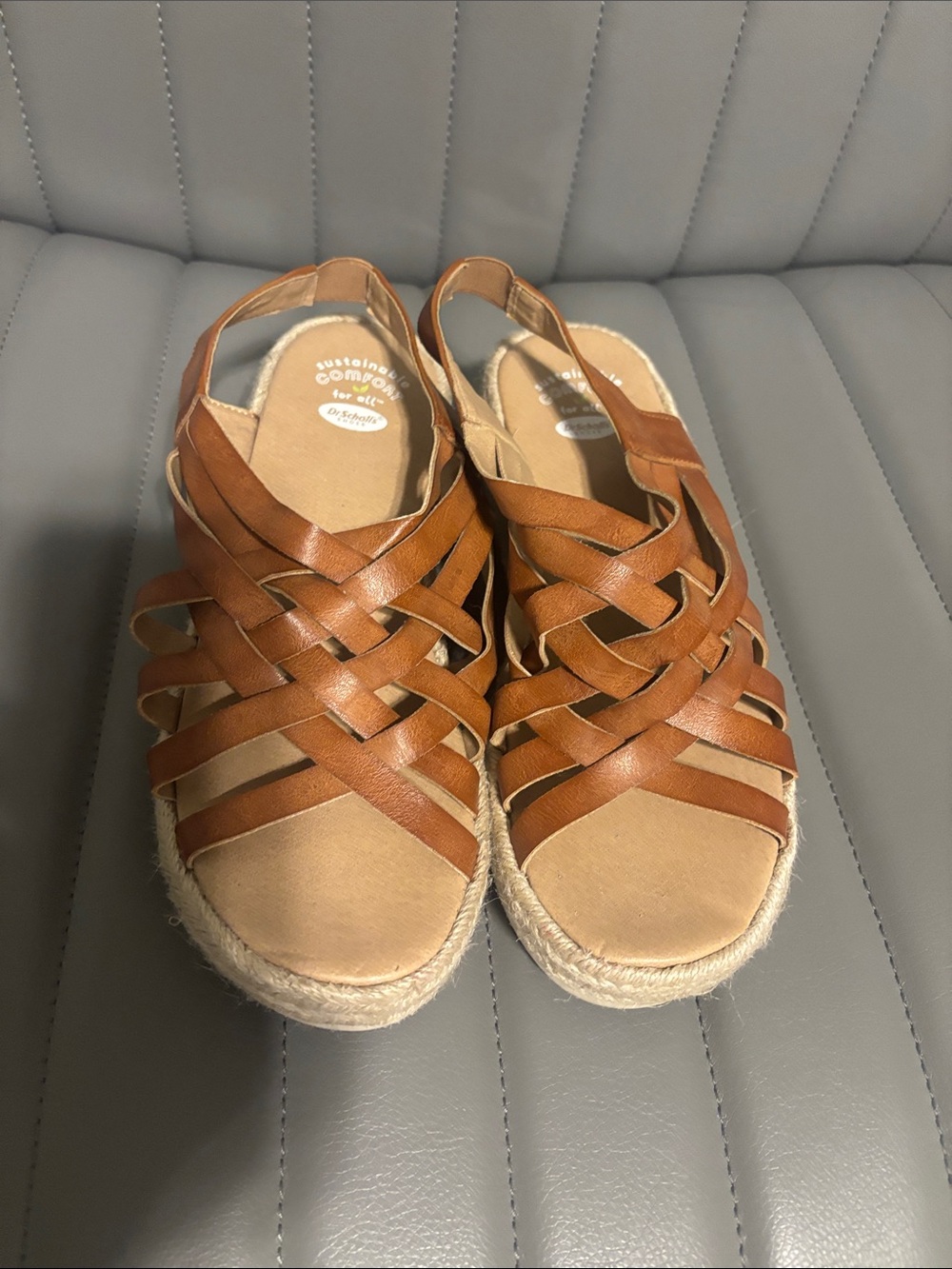 Dr. Scholl's Tan Woven Espadrille Sandals